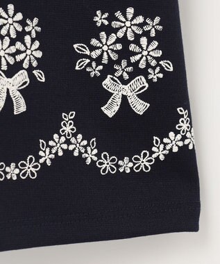 ANY KIDS 襟付き 長袖 ワンピース ネイビー