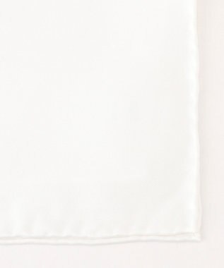 J.PRESS MEN 無地シルクチーフ ホワイト系