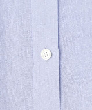 23区 L 【洗える】LIBECOリネン クロップド シャツ ライラック系