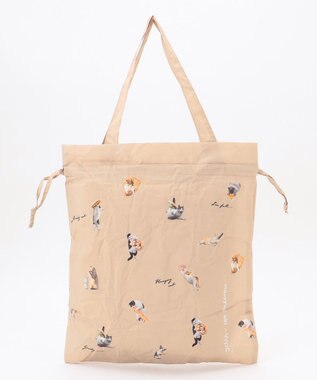 ANY SIS 【猫プリント】沖昌之 トートバッグ ベージュ