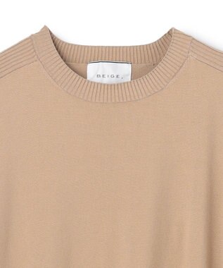 BEIGE， 【WEB限定・洗える】WILLOW / ストレッチクルーネックリブニット Milk Tea