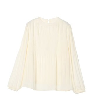 earth music&ecology マジョリカプリーツブラウス Ivory