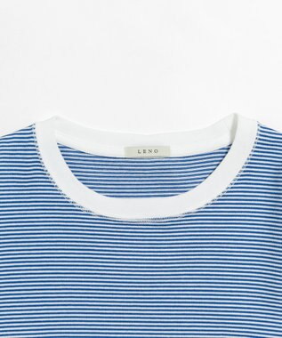 LENO THIN BORDER T-SHIRT / 細ボーダーTシャツ 《UNISEX》 WHITE×BLUE