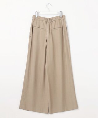 自由区 【XSサイズ～/洗える/セット可】キュプラリネンシャンタン ワイドパンツ ベージュ系