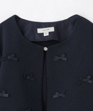 ANY KIDS グログランリボンジャケット ネイビー