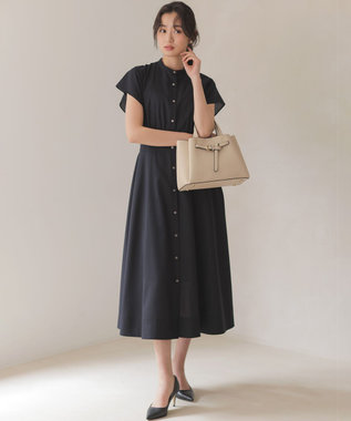 WEB限定カラーあり】ウール圧縮スムース Vネック ワンピース / 23区