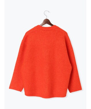 Te chichi 起毛ミドルVネックカーディガン オレンジ