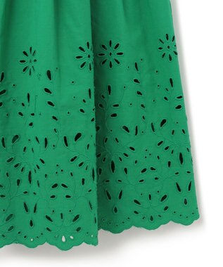 23区 【SLOW/一部店舗限定】フラワーエンブロイダリー スカート グリーン系