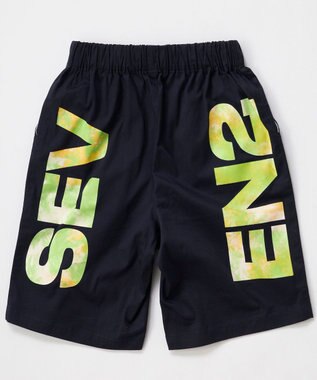 OP／FILA 【SEVEN2】バックブリント ロゴデザインハーフパンツ ネイビー