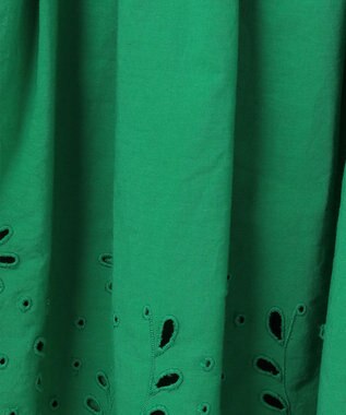 23区 【SLOW/一部店舗限定】フラワーエンブロイダリー スカート グリーン系