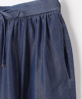ANY 【手洗い可能/ウエストゴム】ウォッシャブルデニムパンツ ネイビー