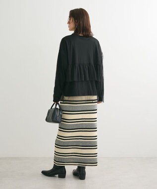 Green Parks ・ＥＬＥＮＣＡＲＥ　ＤＵＥ　チュールレイヤードロンＴＥＥ Black