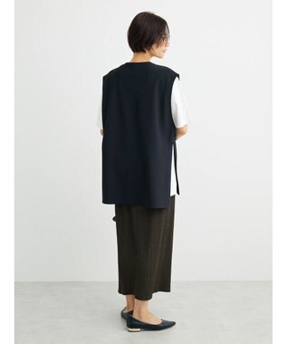 Green Parks キーネックカットベスト Black