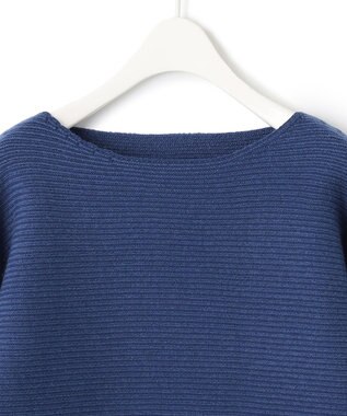 ICB L 【洗える】 ソフトカシミヤミックス ドルマンスリーブニット サックスブルー系