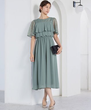 ANY SIS 【Lily Calin】ラッフルディテール ドレス ミントグリーン