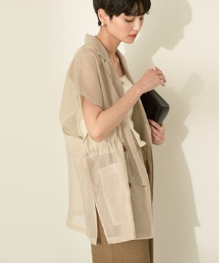 AMERICAN HOLIC シアーオーバーサイズテーラードベスト【WEB限定カラー有り】 Beige
