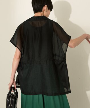 AMERICAN HOLIC シアーオーバーサイズテーラードベスト【WEB限定カラー有り】 Black