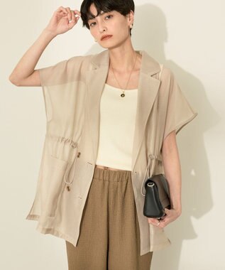 AMERICAN HOLIC シアーオーバーサイズテーラードベスト【WEB限定カラー有り】 Beige
