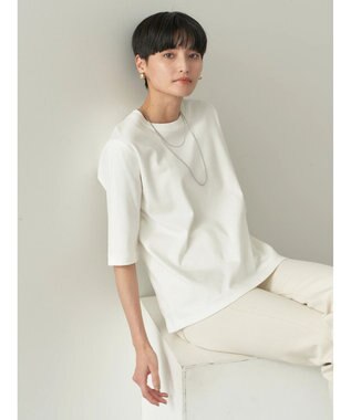 AMERICAN HOLIC ＵＶカット５分袖カットプルオーバー Ivory