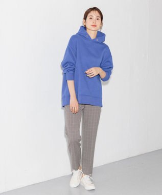 ANY 【ウエストゴム/ストレッチ/裏起毛】シークレットウォーム　テーパードパンツ ベージュ千鳥