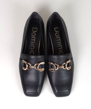 Dominic3 ダブルリング レザーローファー ブラック