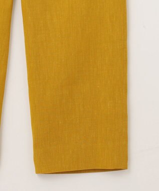 23区 S 【洗える】リネンレーヨンストレッチ テーパードパンツ イエロー系