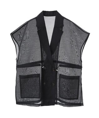 AMERICAN HOLIC シアーオーバーサイズテーラードベスト【WEB限定カラー有り】 Black