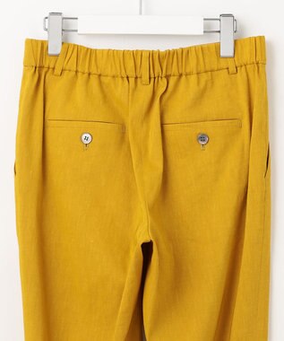 23区 【洗える】リネンレーヨンストレッチ テーパードパンツ イエロー系