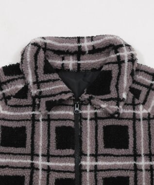 WEGO 【ユニセックス着用ITEM】ボアチェックブルゾン 柄2