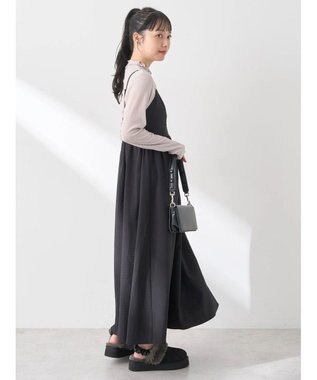 earth music&ecology ビスチェ風キャミドレ Black