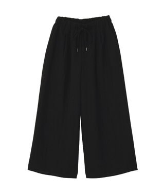 CRAFT STANDARD BOUTIQUE リネンライクワイドイージーパンツ Black