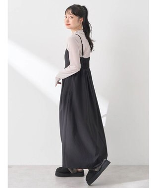 earth music&ecology ビスチェ風キャミドレ Black