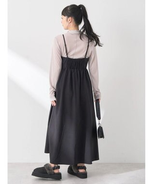 earth music&ecology ビスチェ風キャミドレ Black