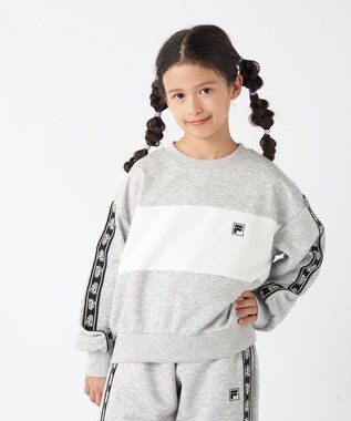 OP／FILA 【FILA】モノクロカラークルーネックスウェット/キッズ