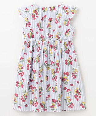 ANY KIDS プリント サマー ワンピース ストライプ×イチゴ