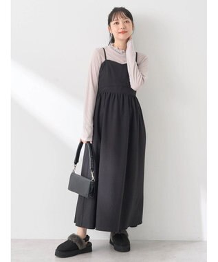 earth music&ecology ビスチェ風キャミドレ Black