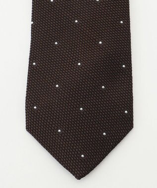 J.PRESS MEN 【JAPANESE SILK FRESCO TIE COLLECTION】ドット ネクタイ ブラウン系