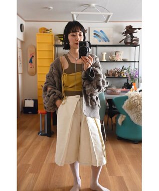 woadblue 【157】HALF TUCK SHORTS WHITE