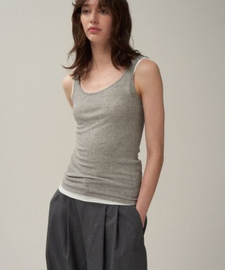 ATON COMPACT RIB | タンクトップ TOP GRAY