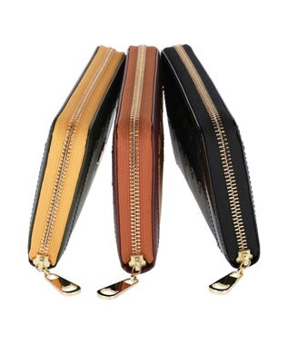 tsumori chisato CARRY スカラップコンビ ラウンドファスナー長財布 ブラック