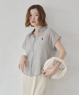 WEGO U.S. POLO ASSN.別注 フレンチスリーブシャツ ホワイト