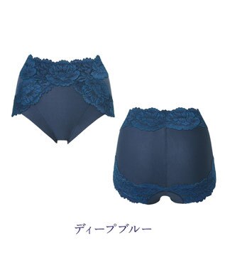 BRADELIS New York 【BRADELIS NewYork peace】おしりPラインヒップラップショーツ25 綿混で快適 程よい補正力でヒップアップ ふかめ お腹スッキリ ディープブルー