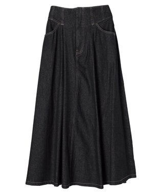 Green Parks ・ＳＵＧＡＲ　ＳＰＯＯＮ　コルセット風フレアスカート Black