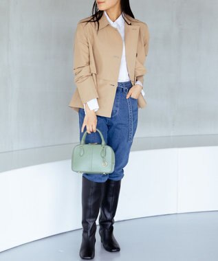 組曲 【ショルダーベルト付き】ミニボストンバッグ ピスタチオ系