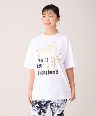 Chacott ダンスプリントオーバーＴシャツ ホワイト