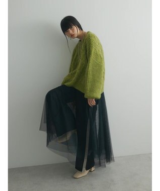 Green Parks armonia. ケーブルニットプルオーバー Light Green