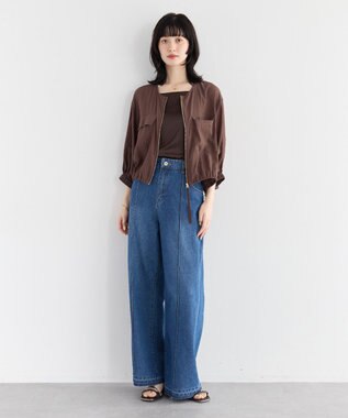 YECCA VECCA ドライタッチシアーブルゾン Brown