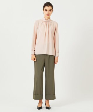 BEIGE， 【L-size】EVA / ハイネックロングスリーブブラウス Nude