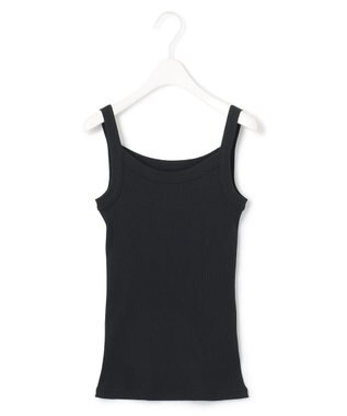 ICB オーガニックリブタンク キャミソール型 ブラック系