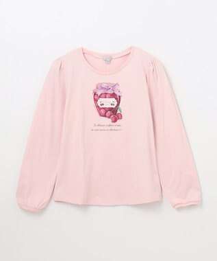 ANY KIDS 【チェリーベリーシリーズ】フルーツジャム 長袖 Tシャツ ピンク×チェリージャム